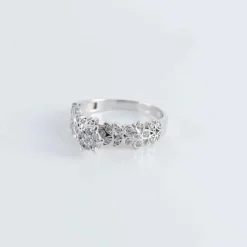 Bague Solitaire Fleurs diamants