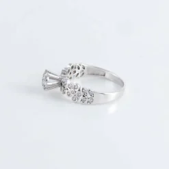 Bague Solitaire Fleurs diamants