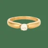Bague solitaire jonc en or jaune