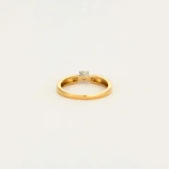 Bague solitaire jonc en or jaune