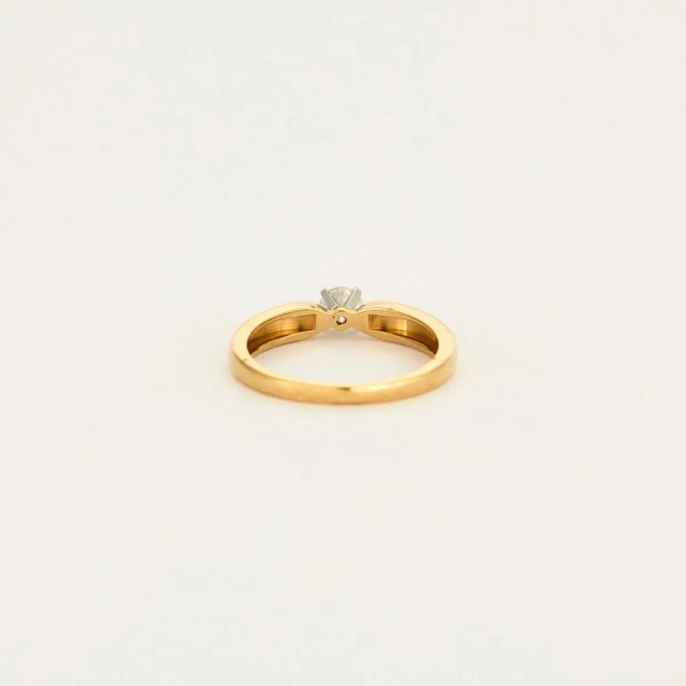 Bague solitaire jonc en or jaune