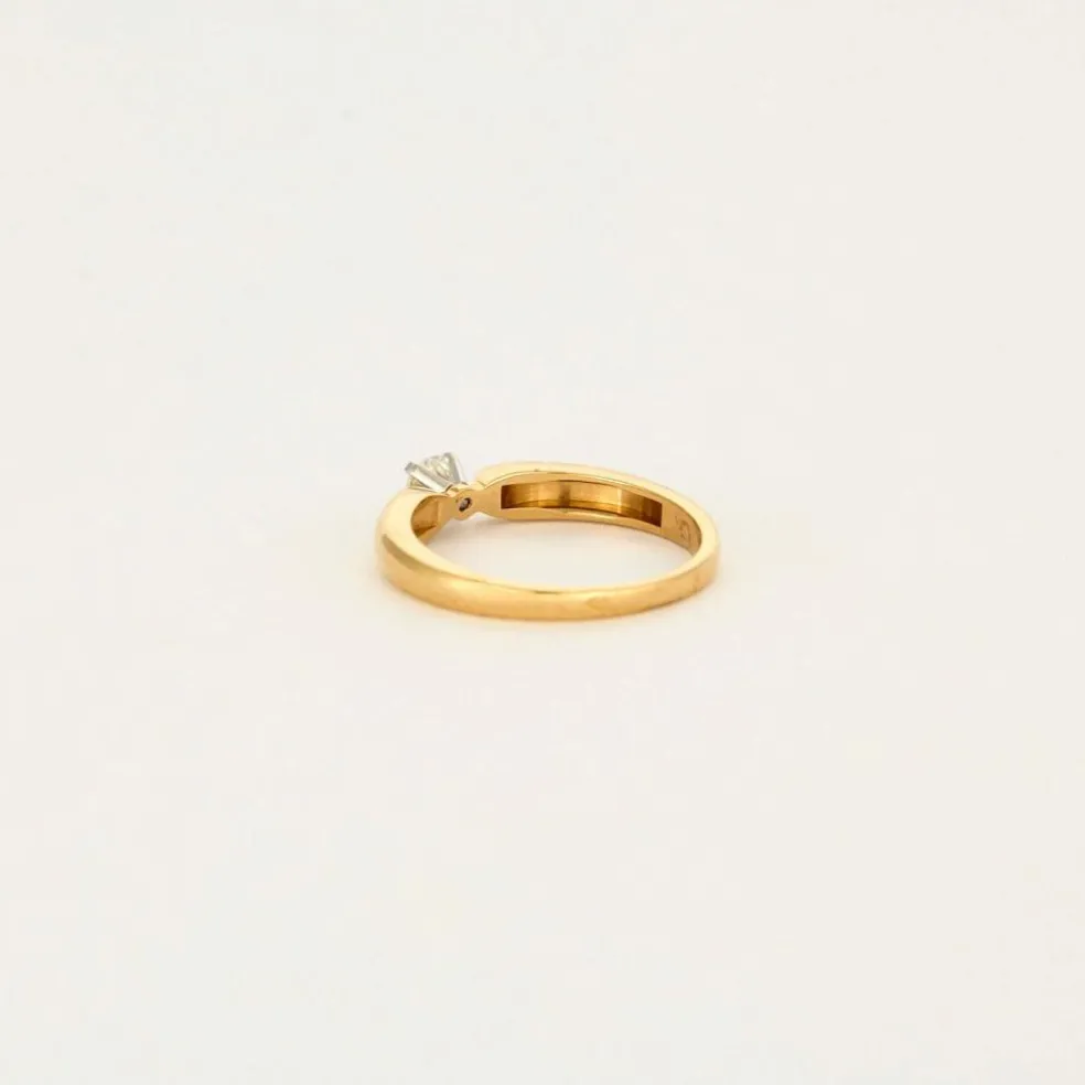 Bague solitaire jonc en or jaune