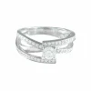 BAGUE SOLITAIRE JONC/BRILLANT