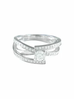 BAGUE SOLITAIRE JONC/BRILLANT