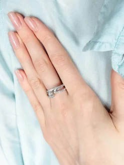 BAGUE SOLITAIRE JONC/BRILLANT