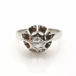 Bague solitaire or & diamant