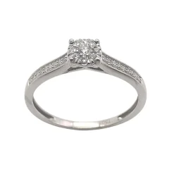 Bague solitaire or & Diamants
