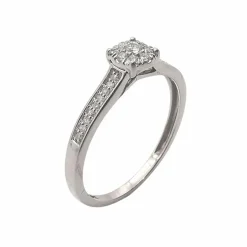 Bague solitaire or & Diamants