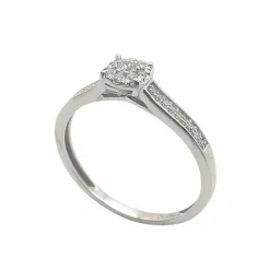 Bague solitaire or & Diamants
