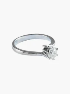 BAGUE SOLITAIRE OR & DIAMANTS