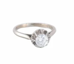 BAGUE SOLITAIRE OR & DIAMANT 0.50ct