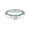 Bague Solitaire Or Blanc