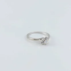 Bague Solitaire Or blanc