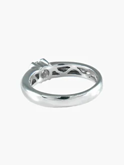 Bague Solitaire Or Blanc