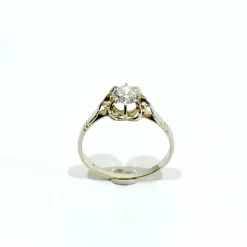Bague solitaire or blanc diamant 0.45ct