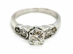 Bague Solitaire Or blanc Diamant