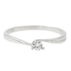 Bague Solitaire Or blanc Diamant