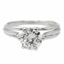 Bague Solitaire Or blanc Diamant