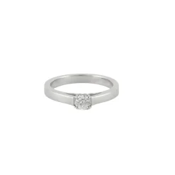 Bague solitaire Or blanc Diamants 0.50ct