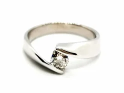 Bague Solitaire Or blanc Diamant