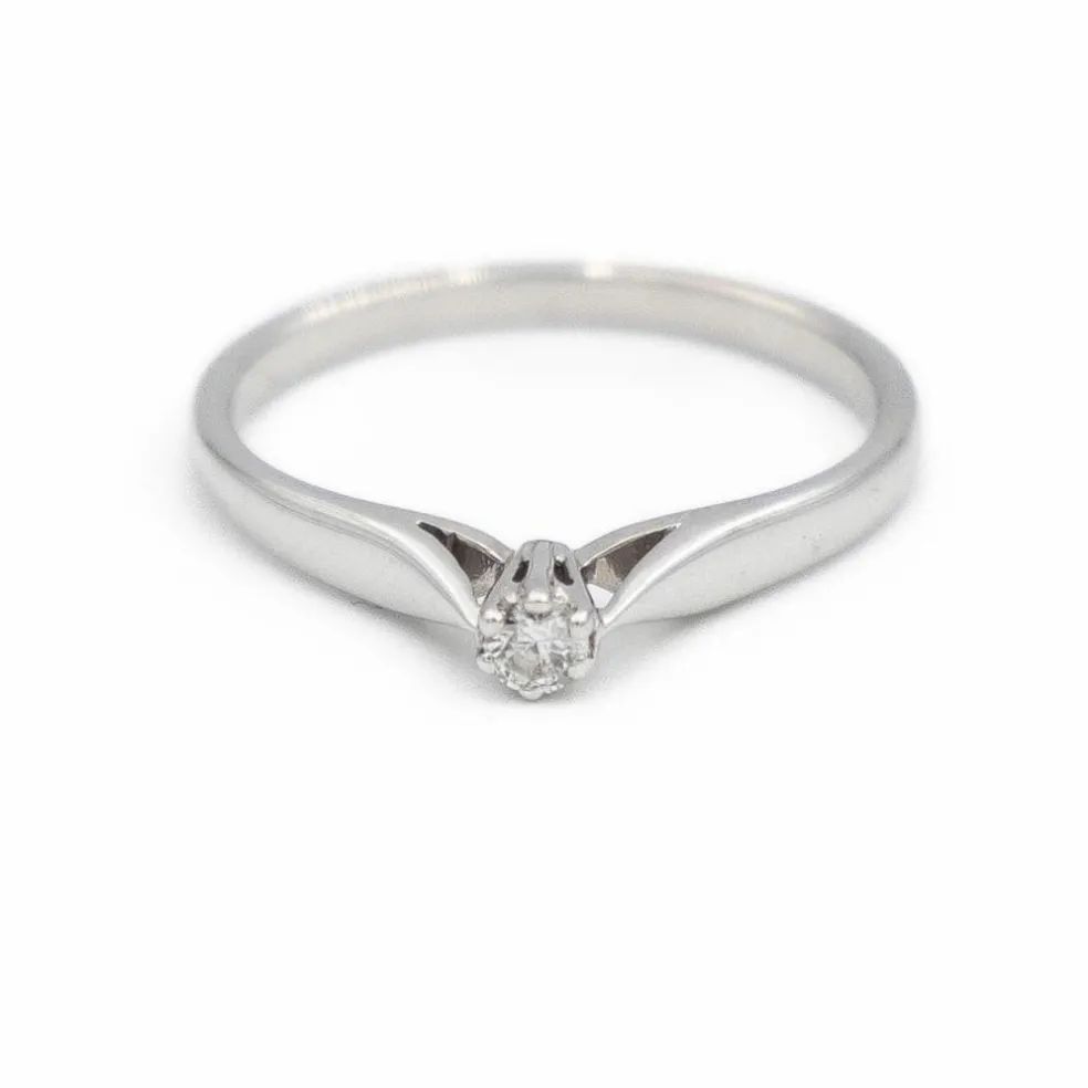 Bague Solitaire Or blanc Diamant
