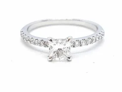 Bague Solitaire Or blanc Diamant