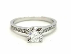 Bague Solitaire Or blanc Diamant