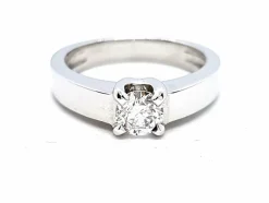 Bague Solitaire Or blanc Diamant
