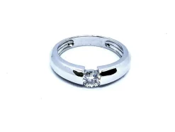 Bague Solitaire Or blanc Diamant