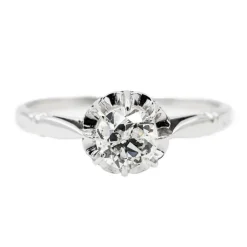 Bague Solitaire Or blanc Diamant