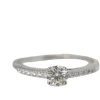 Bague Solitaire or blanc et diamant 0.41ct