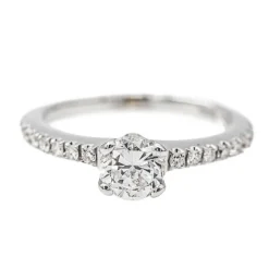 Bague Solitaire Or blanc Diamant