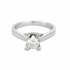 Bague Solitaire or blanc et diamants