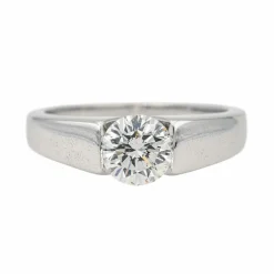 Bague Solitaire Or blanc Diamant