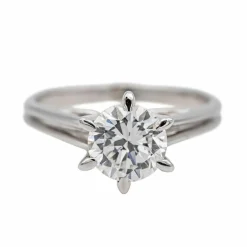 Bague Solitaire Or blanc Diamant