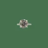 Bague solitaire or blanc diamant naturel LFG