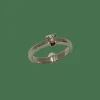 Bague solitaire or blanc diamant taille brillant.
