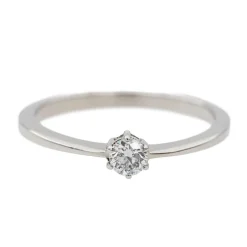 Bague Solitaire Or blanc Diamant
