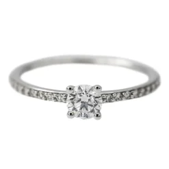 Bague Solitaire Or blanc Diamant