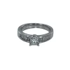 Bague Solitaire Or blanc Diamants