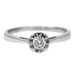 Bague Solitaire Or blanc Diamant