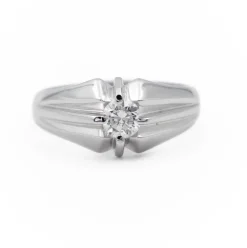 Bague Solitaire Or blanc Diamant