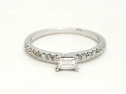 Bague Solitaire Or blanc Diamant