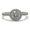 Bague solitaire or blanc et diamant 1,10 ct