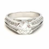 Bague Solitaire Or blanc Diamant