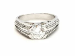 Bague Solitaire Or blanc Diamant