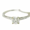 Bague solitaire or blanc diamant