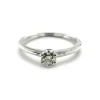 Bague Solitaire or blanc diamant 0,30 ct
