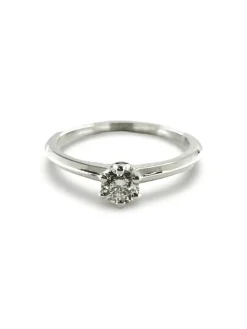 Bague Solitaire or blanc diamant 0,30 ct