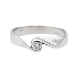 Bague Solitaire Or blanc Diamant